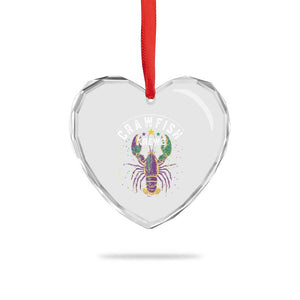 Funny Cajun Crawfish Boil Mardi Gras Heart Crystal Glass Ornament Crawfish Krewe TS11 Print Your Wear