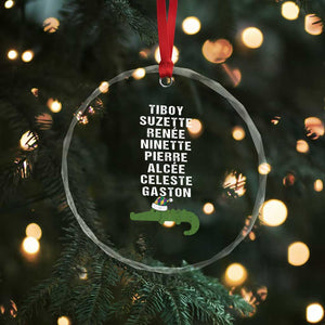 Funny Cajun Louisiana Xmas Crystal Glass Ornament Eight Crocodiles New Orleans Santa TS11 Print Your Wear