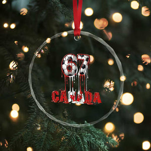 Funny Canada Soccer 67 Meme Crystal Glass Ornament Canadian Soccer Lovers TS12 Print Your Wear