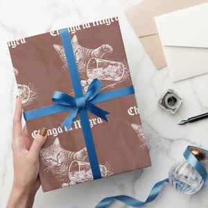 Funny Cat Anti ICE Meme Wrapping Paper Roll TS14 Mocha Print Your Wear
