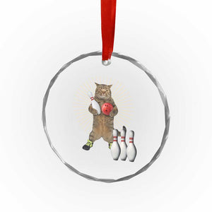 Funny Cat Bowling Meme Crystal Glass Ornament Gift For Bowlers TS12 Print Your Wear