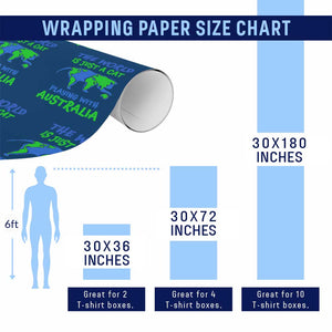 Funny Cat Wrapping Paper Roll The World Is A Cat Playing With Australia TS02 Print Your Wear