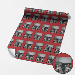 Funny Cat Drinking Irish Stout Beer Wrapping Paper Roll Black Beer and Cat Lovers TS11 Red Print Your Wear