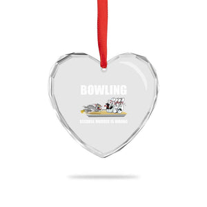 Funny Cat Heart Crystal Glass Ornament Bowling Because Murder Is Wrong Gift TS12 Print Your Wear