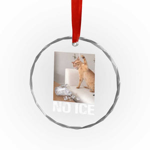 Funny Cat Meme No Ice Crystal Glass Ornament Subtle FDT Political Satire Satirical Humor TS10 Print Your Wear