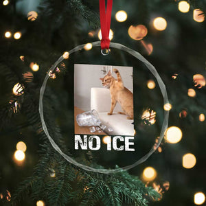 Funny Cat Meme No Ice Crystal Glass Ornament Subtle FDT Political Satire Satirical Humor TS10 Print Your Wear