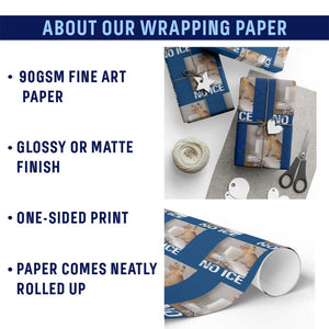 Funny Cat Meme No Ice Wrapping Paper Roll Subtle FDT Political Satire Satirical Humor TS10 Print Your Wear