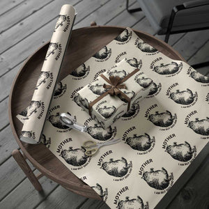 Funny Cat Mother I Am But Skin And Bone Wrapping Paper Roll TS11 Beige Print Your Wear