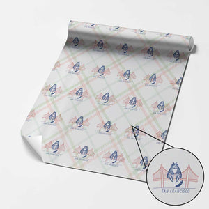 Funny Cat San Francisco Golden Gate Wrapping Paper Roll TS14 Christmas Plaid Print Your Wear