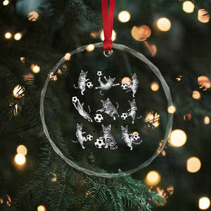 Funny Cat Soccer Player Crystal Glass Ornament Gift For Soccer Lovers TS12 Print Your Wear