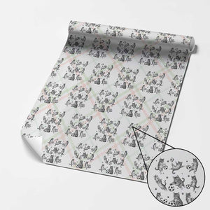 Funny Cat Soccer Player Wrapping Paper Roll Gift For Soccer Lovers TS12 Christmas Plaid Print Your Wear