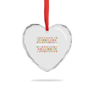 Funny Celebrate Minds Of All Kinds Heart Crystal Glass Ornament Autism Awareness Retro Flower TS11 Print Your Wear