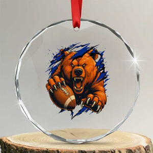 Funny CFB Game Day Crystal Glass Ornament Football Lover TS11 Transparent Glass 3'' Circle Print Your Wear