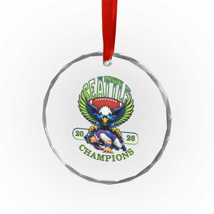 Funny Champion Seattle Dominates New England Crystal Glass Ornament 12s Fan Pride TS12 Print Your Wear