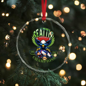 Funny Champion Seattle Dominates New England Crystal Glass Ornament 12s Fan Pride TS12 Print Your Wear