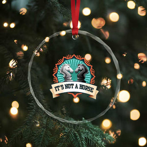 Funny Chess Lover Crystal Glass Ornament It's Not A Horse Knight Horse