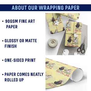Funny Chicken Bunny Ears Wrapping Paper Roll Not Our Job Easter Gift TS12 Print Your Wear