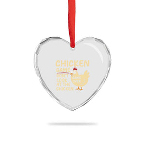 Funny Chicken Game Dont Look At The Chicken Heart Crystal Glass Ornament TS10 Print Your Wear