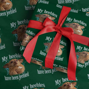 Funny Chihuahua Meme Wrapping Paper Roll My Heebies Have Been Jeebied Bootleg TS10 Green Print Your Wear