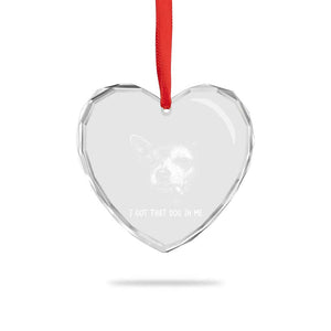 Funny Chihuahua Smoking Meme Heart Crystal Glass Ornament I Got That Dog In Me TS12 Print Your Wear
