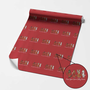 Funny Chinese New Year 2026 Wrapping Paper Roll New Year Same Silly Horse TS11 Red Print Your Wear