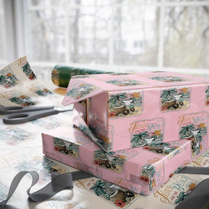 Funny Christian Beach Gift Wrapping Paper Roll All I Need Is Jesus And The Beach TS12 Light Pink Print Your Wear