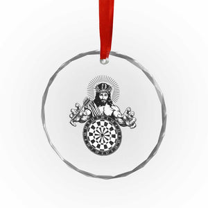 Funny Christian Dartist Gift Crystal Glass Ornament Jesus Bullseye Shooter TS12 Print Your Wear