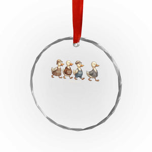 Funny Christian Psalm 23:6 Duck Pun Crystal Glass Ornament Surely Goodness and Mercy Cute Bible Humor Gift TS02 Print Your Wear