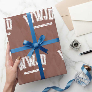 Funny Christian Wrapping Paper Roll WWJD Probably Flip Tables TS14 Mocha Print Your Wear