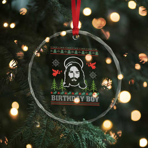 Funny Christian Xmas Crystal Glass Ornament Birthday Boy Jesus God Xmas Tree Angels TS11 Print Your Wear