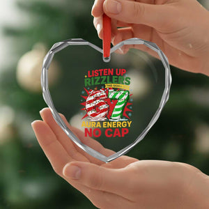 Funny Christmas 67 Meme Heart Crystal Glass Ornament Listen Up Rizzlers This Sigma Has 67 Aura Energy No Cap TS11 Print Your Wear