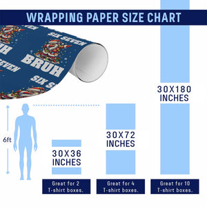 Funny Christmas 67 Six Seven Bruh Wrapping Paper Roll Dabbing Santa TS11 Print Your Wear