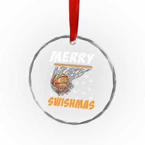 Funny Christmas Basketball Crystal Glass Ornament Merry Swishmas Xmas Swish Technique TS11 Print Your Wear