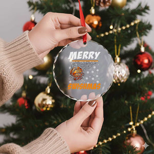 Funny Christmas Basketball Crystal Glass Ornament Merry Swishmas Xmas Swish Technique TS11 Print Your Wear