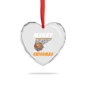 Funny Christmas Basketball Heart Crystal Glass Ornament Merry Swishmas Xmas Swish Technique TS11 Print Your Wear