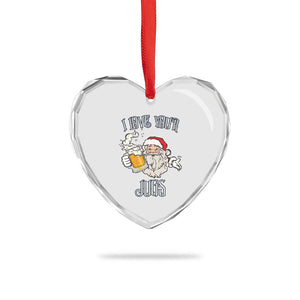Funny Christmas Beers Couple Heart Crystal Glass Ornament I Love Your Jugs Santa Beers Drinker TS11 Print Your Wear