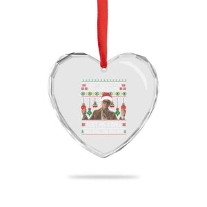 Funny Christmas Billy Meme Heart Crystal Glass Ornament I Aint Asking For The World Here Just An 8 Ball And 2 Million Dollars TS11 Print Your Wear