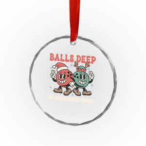 Funny Christmas Bowling Crystal Glass Ornament Balls Deep In Christmas Spirit TS11 Print Your Wear