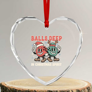 Funny Christmas Bowling Heart Crystal Glass Ornament Balls Deep In Christmas Spirit TS11 Transparent Glass 3'' Heart Print Your Wear