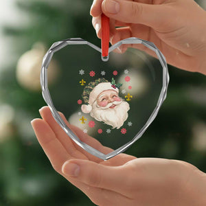 Funny Christmas Cajun Louisiana Santa Papa Noel Heart Crystal Glass Ornament TS11 Print Your Wear
