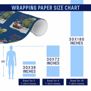 Funny Christmas Cajun Louisiana Wrapping Paper Roll Rockin' Around The Cypress Trees Santa Alligator TS11 Print Your Wear