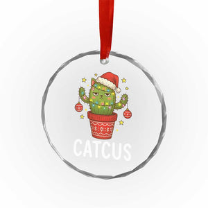 Funny Christmas Catcus Crystal Glass Ornament Succulent Lover Gift TS12 Print Your Wear