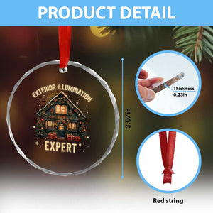 Funny Christmas Crystal Glass Ornament Exterior Illumination Expert Xmas Lights Home Decor TS02 Print Your Wear