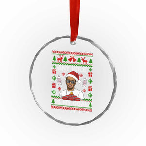 Funny Christmas Diddy Crystal Glass Ornament Embarrassing Any Hole is My Goal Dirty Ugly Xmas TS10 Print Your Wear