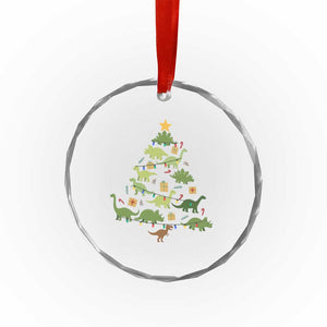 Funny Christmas Dinosaur Crystal Glass Ornament Dino Xmas Tree Rex Paleontologist TS11 Print Your Wear