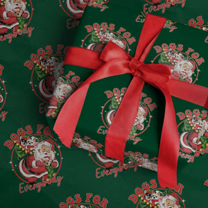 Funny Christmas Dog Owner Wrapping Paper Roll Dogs For Everybody Santa Sack Chihuahua TS11 Green Print Your Wear