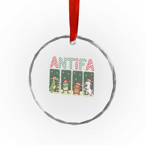 Funny Christmas Frogtifa Crystal Glass Ornament Portland Resist Frog Protest TS12 Print Your Wear