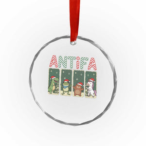 Funny Christmas Frogtifa Crystal Glass Ornament Portland Resist Frog Protest TS12 Print Your Wear