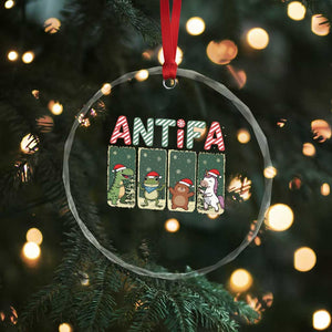 Funny Christmas Frogtifa Crystal Glass Ornament Portland Resist Frog Protest TS12 Print Your Wear