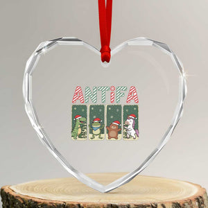 Funny Christmas Frogtifa Heart Crystal Glass Ornament Portland Resist Frog Protest TS12 Transparent Glass 3'' Heart Print Your Wear